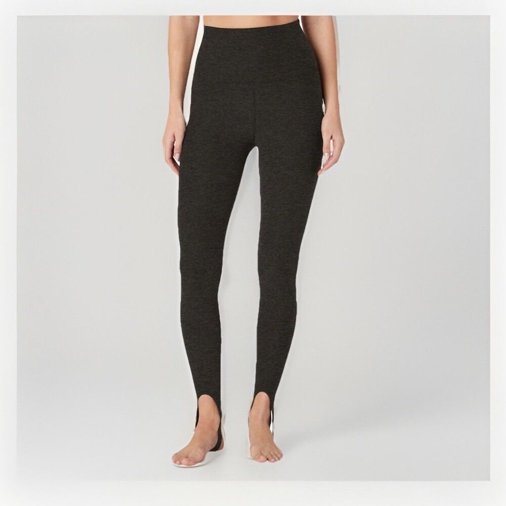 Beyond Yoga Spacedye Well Rounded Stirrup Legging Size XL Dark Gray Heather